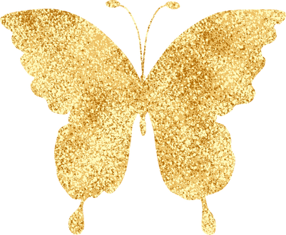 Gold Glitter Butterfly